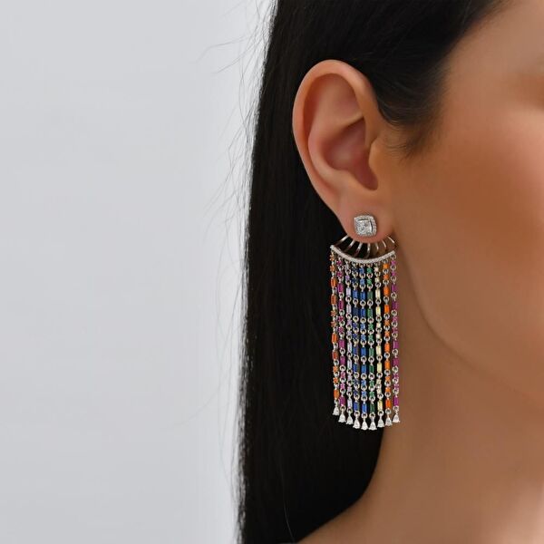 Rainbow DM3829-7CEW Gümüş Küpe