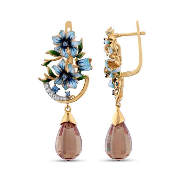 Zultanite Model-10 Mineli Gümüş Küpe