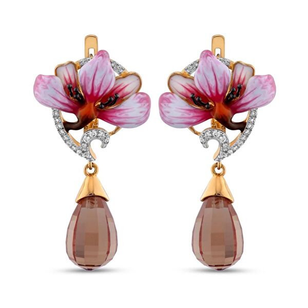 Zultanite Model-11 Mineli Gümüş Küpe