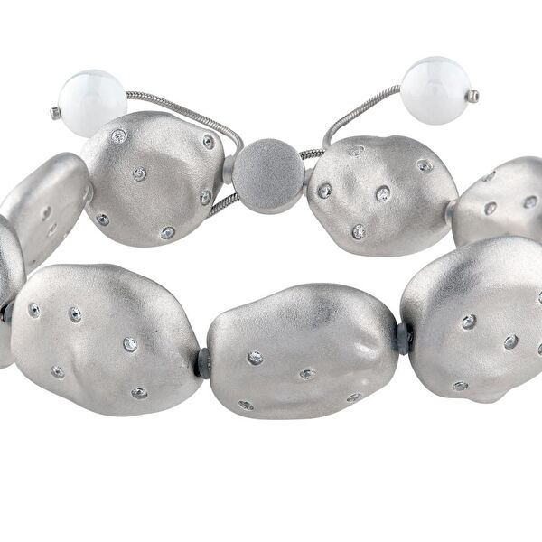 Clouds Amorf Gümüş Renk Bileklik