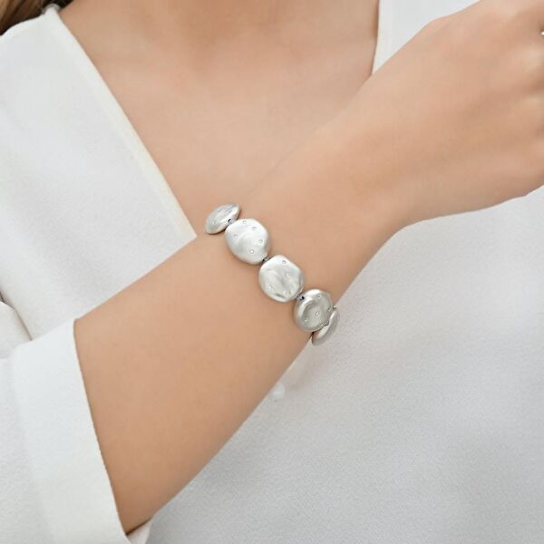 Clouds Amorf Gümüş Renk Bileklik