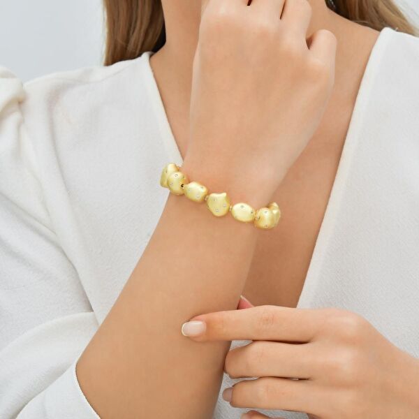 Clouds Amorf Altın Renk Bileklik