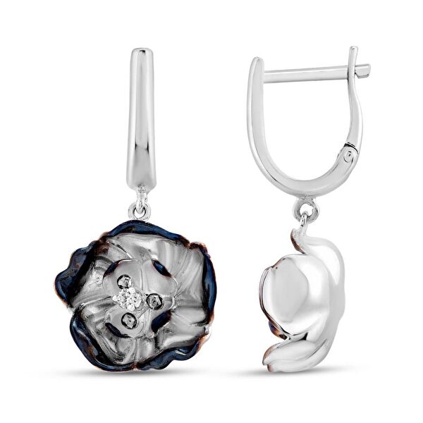 Gallica Gül Model Güverse Gümüş Küpe