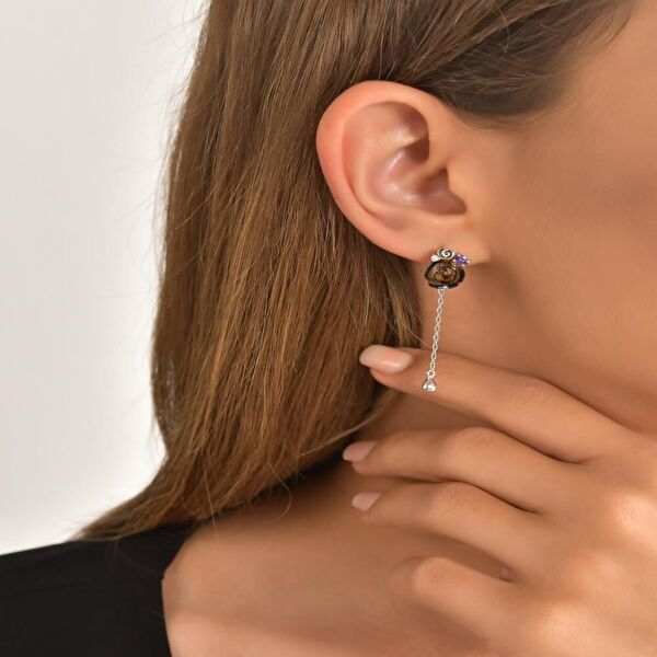 Gallica Sarmal Gonca Model Gümüş Küpe