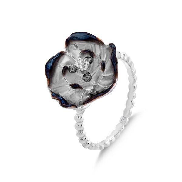 Gallica Gül Model Güverse Gümüş Yüzük