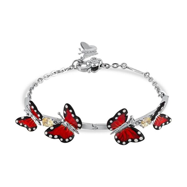 Monarch Butterfly MBFB0007-CZ Gümüş Bileklik