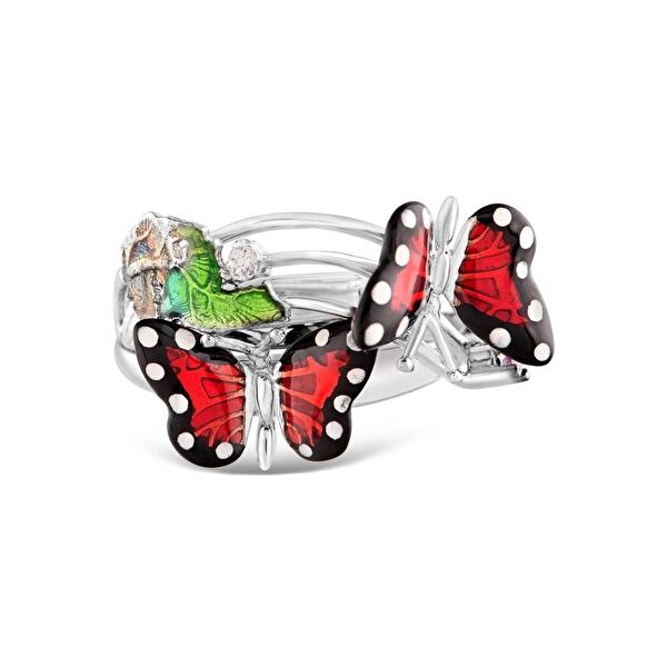 Monarch Butterfly Model-2 Gümüş Yüzük
