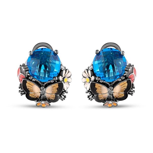 Night Cennet Bahçesi Model-5 Gümüş Küpe