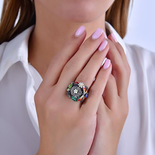 Night Cennet Bahçesi Model-1 Gümüş Yüzük