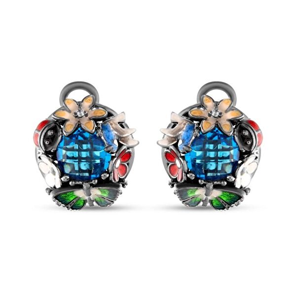 Night Cennet Bahçesi Model-3 Gümüş Küpe