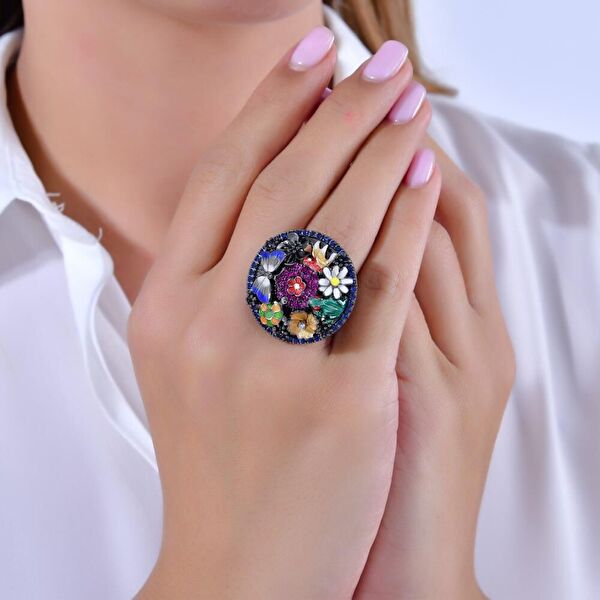 Night Cennet Bahçesi Model-4 Gümüş Yüzük