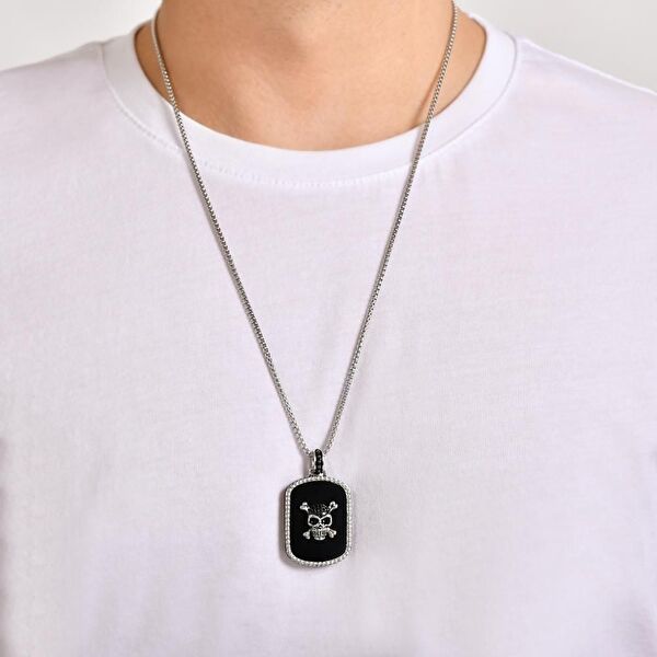 Bravoman NS10545T Gümüş Kolye