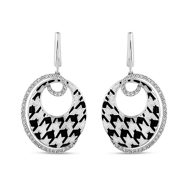 Pied De Poule Model-9 Gümüş Küpe