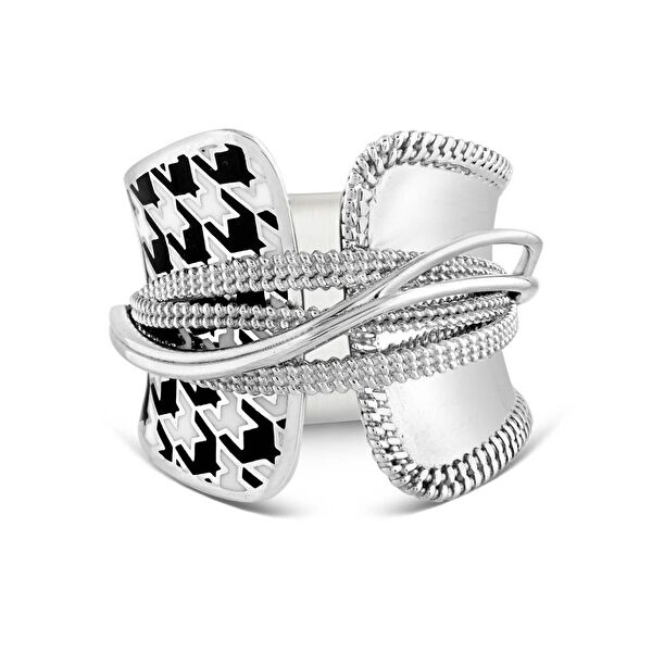 Pied De Poule Model-1 Gümüş Yüzük