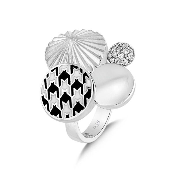 Pied De Poule PPHR0006-00 Gümüş Yüzük