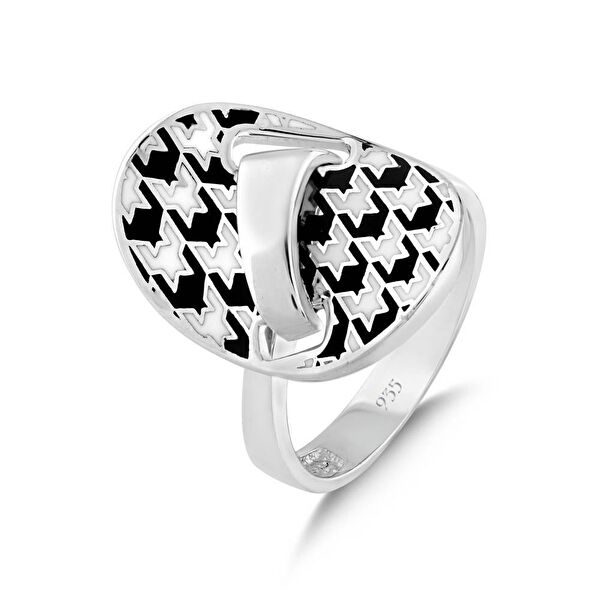Pied De Poule Model-4 Gümüş Yüzük