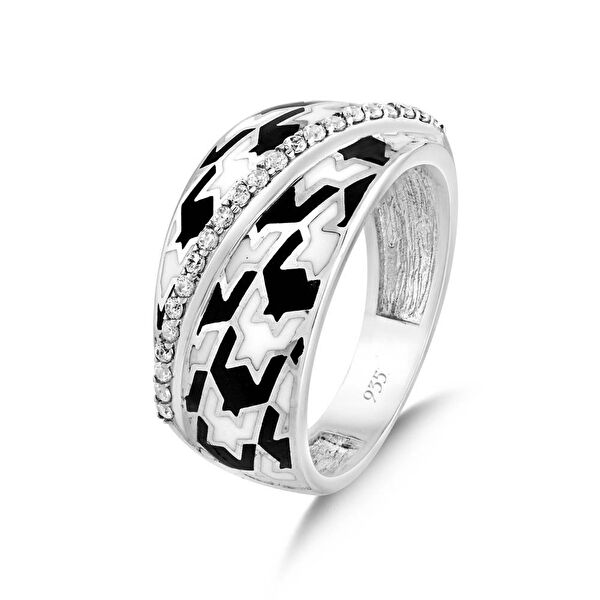 Pied De Poule Model-9 Gümüş Yüzük