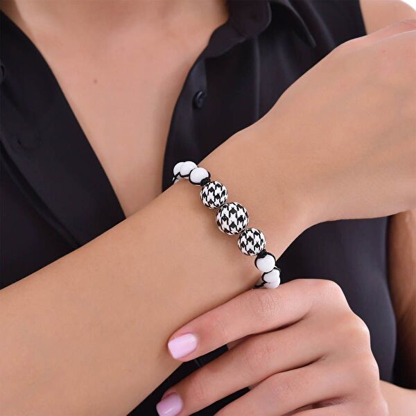Pied De Poule Model-13 Gümüş Bileklik