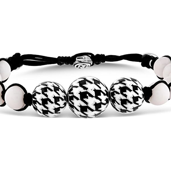 Pied De Poule Model-13 Gümüş Bileklik