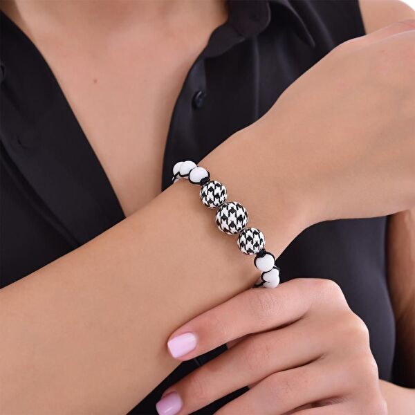 Pied De Poule Model-13 Gümüş Bileklik