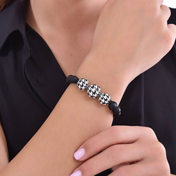 Pied De Poule Model-2 Gümüş Bileklik