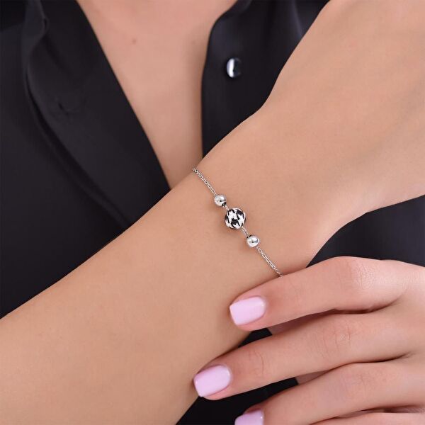 Pied De Poule Model-15 Gümüş Bileklik