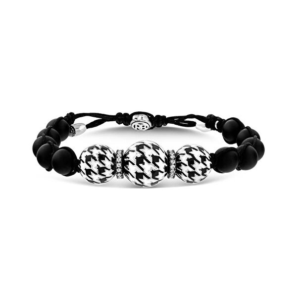 Pied De Poule Model-10 Gümüş Bileklik