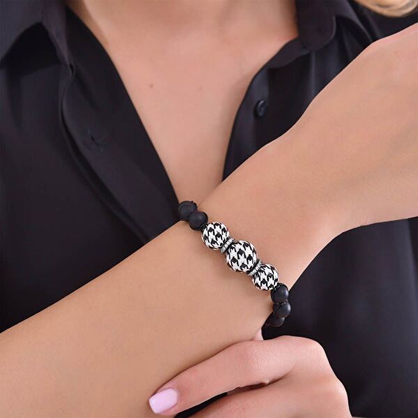 Pied De Poule Model-10 Gümüş Bileklik