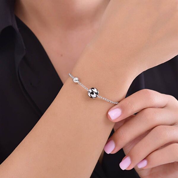 Pied De Poule Model-17 Gümüş Bileklik