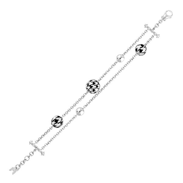 Piede De Poule Model-18 Gümüş Bileklik