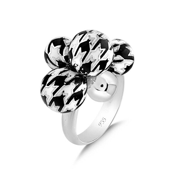 Pied De Poule Model-21 Gümüş Yüzük