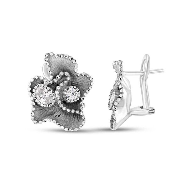 Soul Dance Model-1 Kuzey Işıkları Motifli Gümüş Küpe