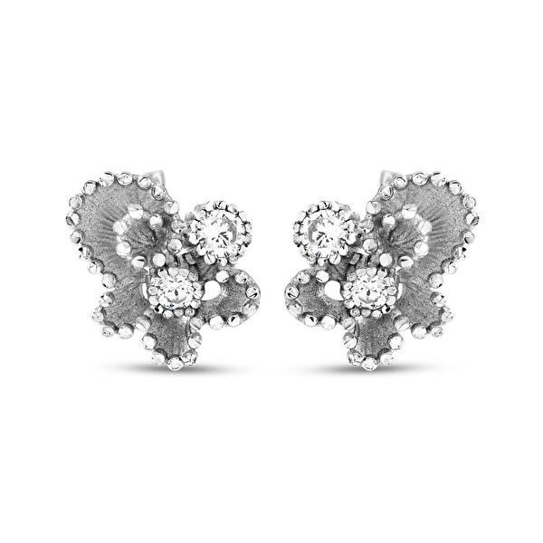 Soul Dance Model-3 Kuzey Işıkları Motifli Gümüş Küpe