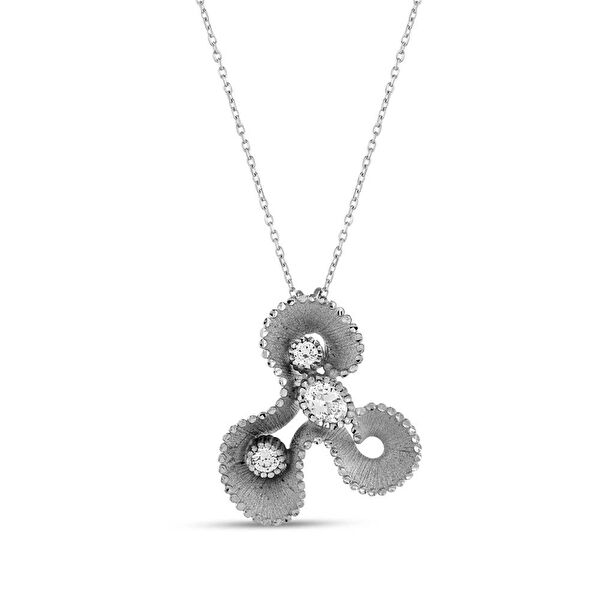 Soul Dance Model-2 Kuzey Işıkları Motifli Gümüş Kolye