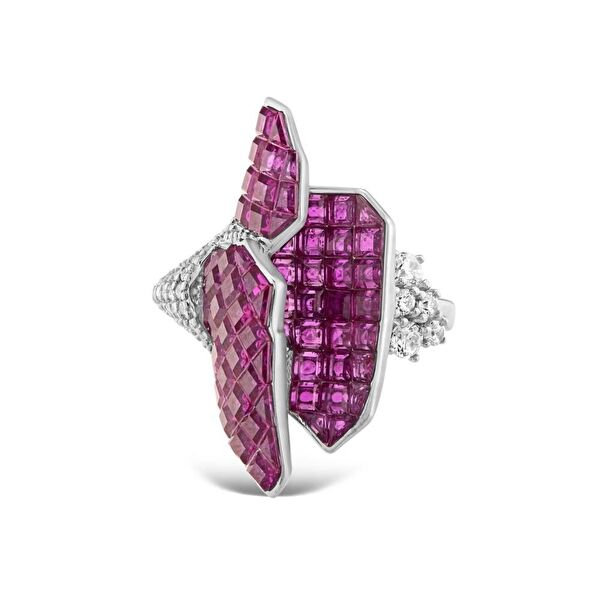 Eclat Pembe Gelincik Gümüş Yüzük