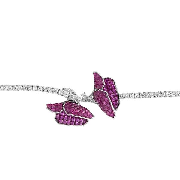 Eclat Pembe Gelincik Gümüş Bileklik