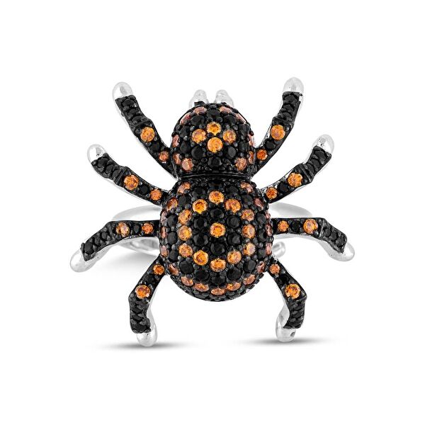 Dream Jungle Örümcek Tasarımlı Gümüş Yüzük