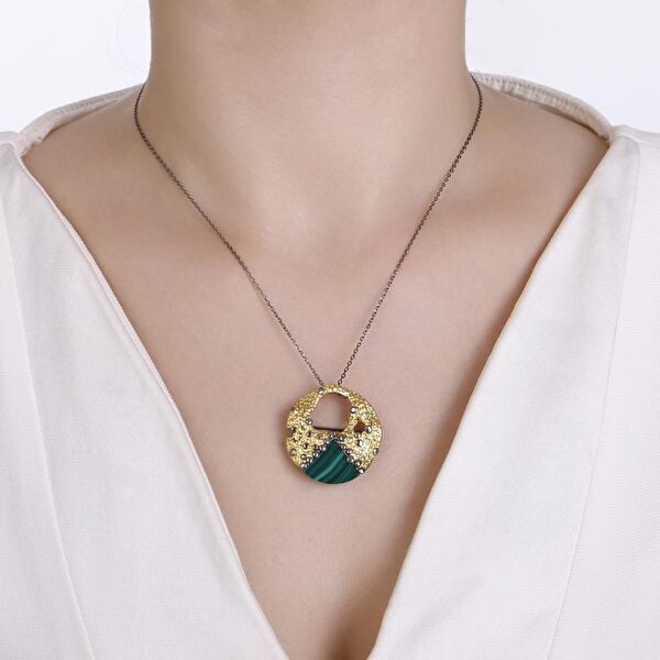 Kaleidoscope Malahit Taşlı Kolye