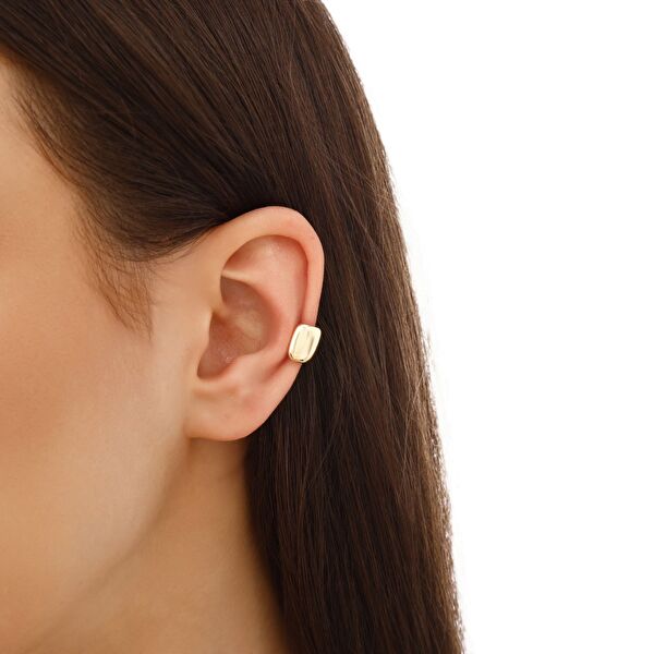 Sun Koleksiyonu Earcuff Solid Gümüş Küpe