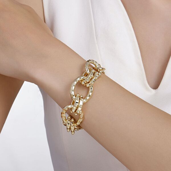 Sun Koleksiyonu Kalın Halka Zincir Gümüş Bileklik