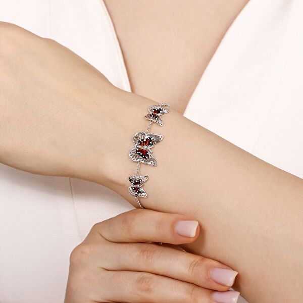 Monarch Butterfly MBHB1004-00 Gümüş Bileklik