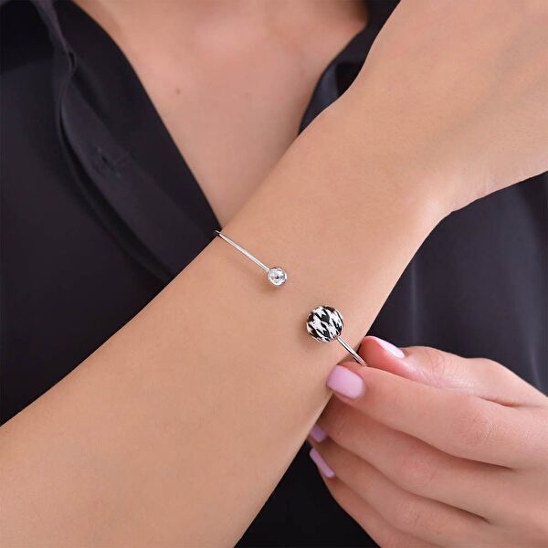 Pied De Poule PPXB0007-CZ Gümüş Bileklik