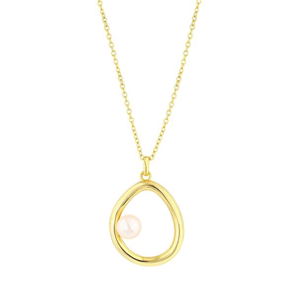 Sun Koleksiyonu İnci Taşlı Gümüş Kolye