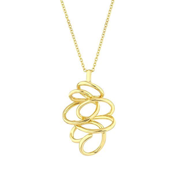 Sun Koleksiyonu Sarmal Gümüş Kolye 