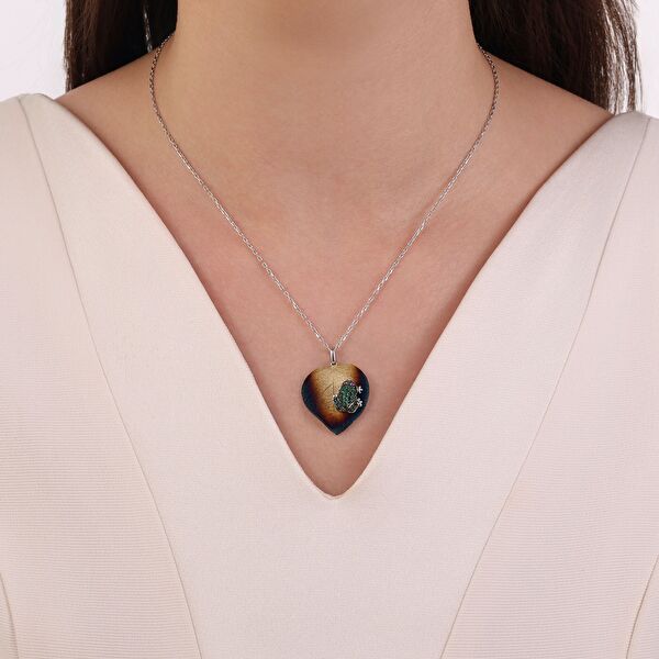 Global Warming GWHP0005G-CZ Gümüş Kolye