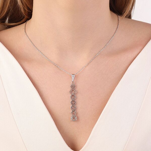 Flower Of Life NEXP1049W-00 Gümüş Kolye