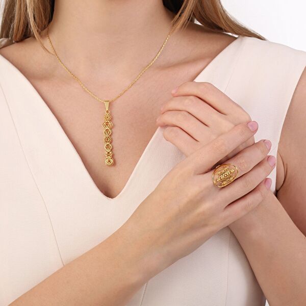 Flower Of Life NEXP1049Y-00 Gümüş Kolye