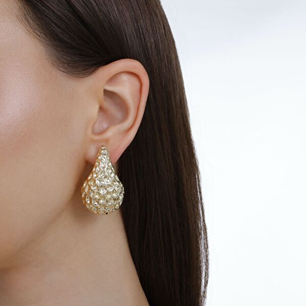 Sun Koleksiyonu Dokulu Damla Form Küpe 