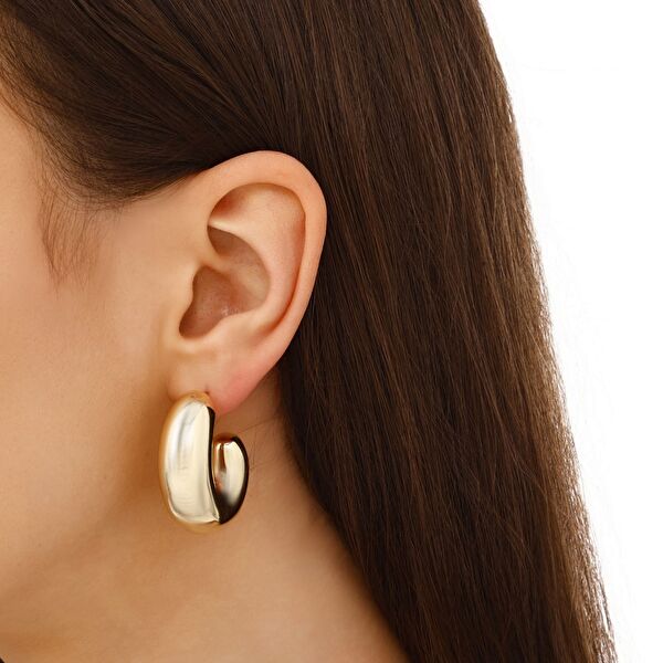 Sun Koleksiyonu Yarım Ay Gümüş Küpe