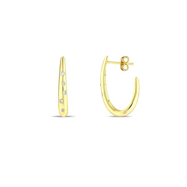 Sun Koleksiyonu Taşlı Oval Formlu Gümüş Küpe 